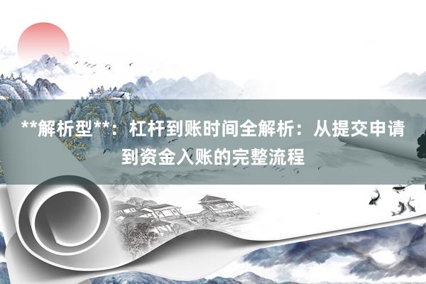 **解析型**：杠杆到账时间全解析：从提交申请到资金入账的完整流程