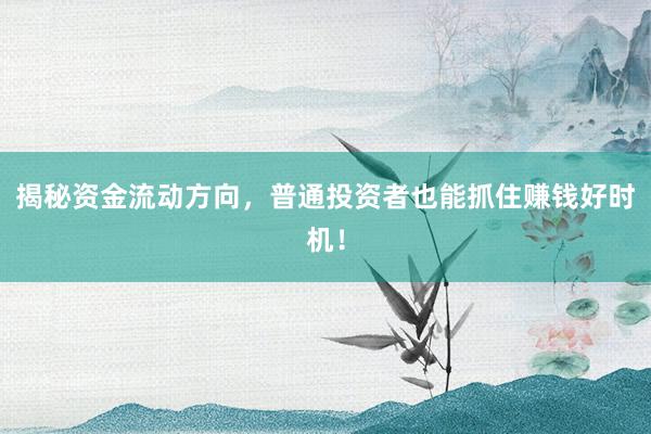 揭秘资金流动方向，普通投资者也能抓住赚钱好时机！