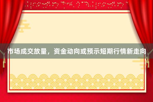 市场成交放量，资金动向或预示短期行情新走向