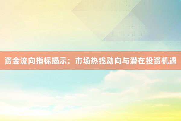 资金流向指标揭示：市场热钱动向与潜在投资机遇