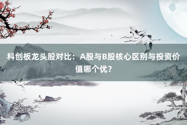 科创板龙头股对比：A股与B股核心区别与投资价值哪个优？