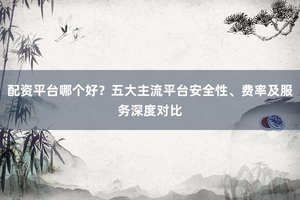 配资平台哪个好？五大主流平台安全性、费率及服务深度对比